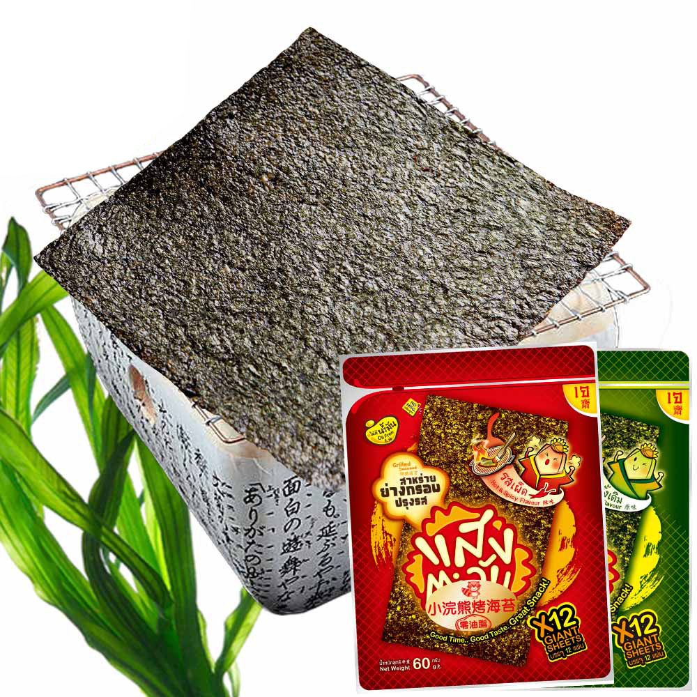 小浣熊-零油脂烤海苔-原味/辣味任選 (60g/包)