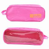 【iSFun】旅行專用*鞋用透視收納袋/桃