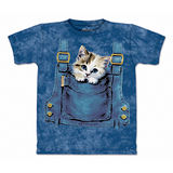 『摩達客』(預購)美國進口【The Mountain】自然純棉系列 口袋貓 設計T恤