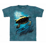 『摩達客』(預購)美國進口【The Mountain】自然純棉系列 綠海龜 設計T恤-童裝