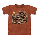 『摩達客』(預購)美國進口【The Mountain】自然純棉系列 可愛小狼群 設計T恤-童裝