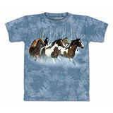 『摩達客』(預購)美國進口【The Mountain】自然純棉系列 冬季奔馬 設計T恤