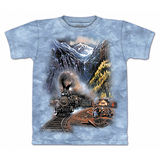 『摩達客』(預購)美國進口【The Mountain】自然純棉系列 返家列車 設計T恤