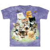 『摩達客』(預購)美國進口【The Mountain】自然純棉系列 10隻貓 設計T恤