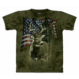 『摩達客』(預購)美國進口【The Mountain】自然純棉系列 旗與鹿 設計T恤