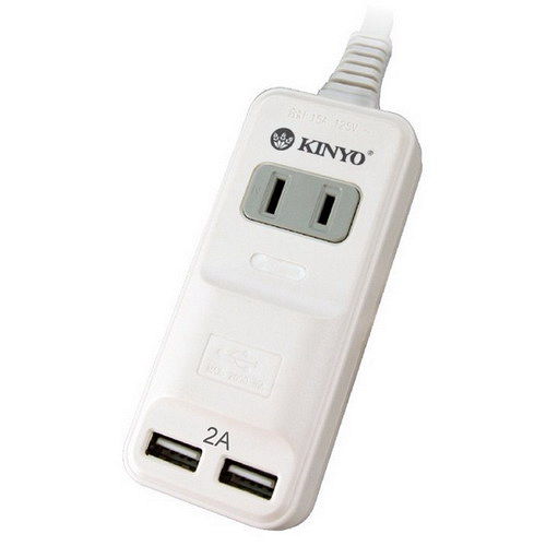 【KINYO】2P+2USB孔極速充電延長插座(UR08-6) 【KINYO】2P+2USB孔極速充電延長插座(UR08-6)