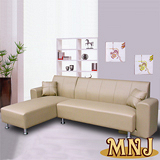 MNJ-空間多變L型獨立筒沙發-(卡其)