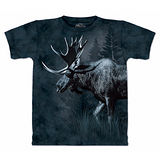 『摩達客』*大尺碼3XL*美國進口【The Mountain】自然純棉系列 北美麋 藍黑色T恤 (預購)