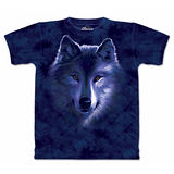 『摩達客』*大尺碼3XL*美國進口【The Mountain】自然純棉系列 月狼凝視 藍色T恤  (預購)