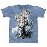 『摩達客』*大尺碼3XL*美國進口【The Mountain】自然純棉系列 白花豹之頂 天空藍T恤 (預購)