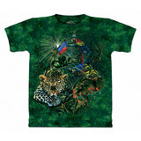 『摩達客』*大尺碼3XL*美國進口【The Mountain】自然純棉系列 雨林動物 綠色T恤 (預購)