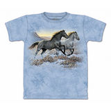 『摩達客』*大尺碼3XL*美國進口【The Mountain】自然純棉系列 自由奔馳淺藍色T恤(預購)