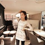 Kate❤Classic 韓國氣質方格兩件式洋裝(內搭上衣+方格背心裙)(DS00053)