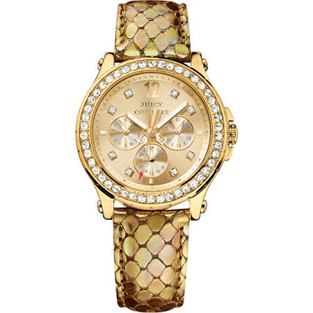 【私心大推】gohappyJuicy Couture 珍愛奢華晶鑽日曆腕錶-金 J1901062評價如何基隆 愛 買