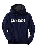 【GAP 】2014時尚字母標誌印製深藍色連帽ㄒ恤【預購】
