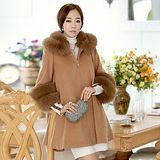 【韓系女衫】冬季新款 超大毛領 高貴大衣外套