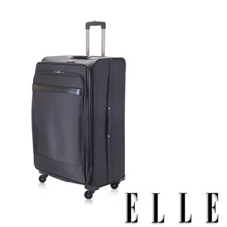 ELLE 平價時尚3代簡約優雅輕量happy 購25吋商務箱-優雅黑EL5201825-02
