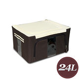 WallyFun 摺疊防水收納箱-24L (棕色) ~超強荷重款