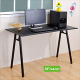 《DFhouse》馬鞍皮面工作桌/電腦桌寬120cm(黑)