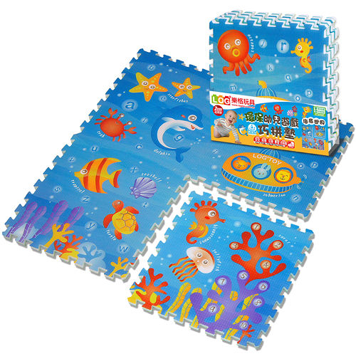 【LOG樂格】環保遊戲2cm巧拼地墊 -海底世界 (60x60cmx4片)