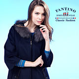 【FANTINO】歐洲流行最新款＊禦寒保暖超值長版大衣 (寶藍色) 385104