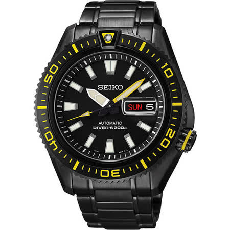 【私心大推】gohappy 線上快樂購SEIKO Mechanical 怒海潛將200米機械腕錶-IP黑 4R36-02Z0SD好嗎大 直 愛 買