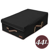 【WallyFun】44L牛津布軟蓋摺疊收納箱 -個性黑