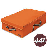 【WallyFun】44L牛津布軟蓋摺疊收納箱 -艷陽橘