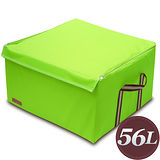【WallyFun】56L牛津布軟蓋摺疊收納箱 -原野綠