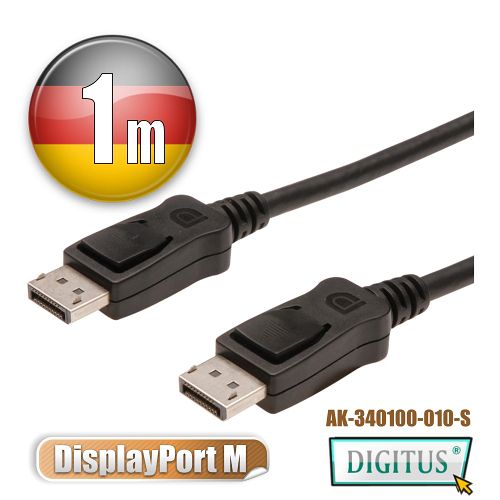 曜兆DIGITUSDisplayPort-1公尺圓線(公-公) 曜兆DIGITUSDisplayPort-1公尺圓線(公-公)