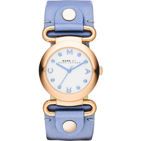 【好物推薦】gohappy線上購物Marc Jacobs 軍裝風格時尚腕錶-白x玫塊金框/紫 MBM1307好用嗎天母 sogo