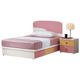 HAPPYHOME 安妮塔3.5尺床片型加大單人床149-2(只含床頭-床底-不含床墊、床頭櫃)