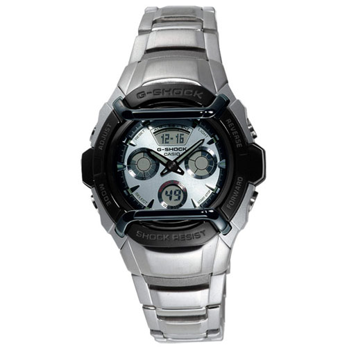 CASIO G-SHOCK 王者之風競速運動雙顯錶(銀) CASIO G-SHOCK 王者之風競速運動雙顯錶(銀)