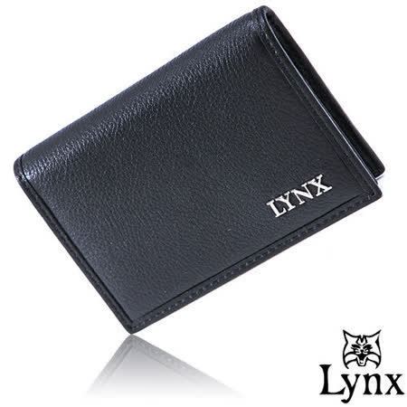 【好物推薦】gohappy 線上快樂購Lynx - 美國山貓紳士真皮款2卡1照名片夾-沉著黑評價怎樣大 遠 擺