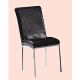 Augustin格紋皮餐椅496-10(黑)
