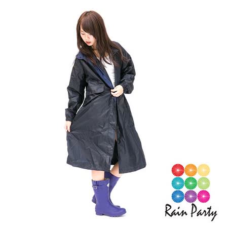 【部落客推薦】gohappy線上購物【RainParty】日本 『機車族』 雨/風衣系列   簡約點點_黑 色效果sogo 國泰 世 華