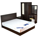 HAPPYHOME 安納貝爾5尺床片型7件房間組可選色U4-GA4-31(床頭片+床頭櫃+床墊+床底-衣櫥+化妝台+含椅)