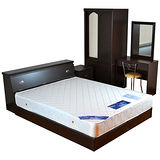 HAPPYHOME 安納貝爾5尺床箱型7件房間組可選色U4-GA4-32(床頭箱+床頭櫃+床墊+床底-衣櫥+化妝台+含椅)