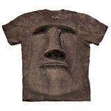 『摩達客』(預購)美國進口【The Mountain】自然純棉系列 復活島巨石像 T恤