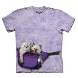 『摩達客』(預購)美國進口【The Mountain】自然純棉系列 腰包小貓 T恤