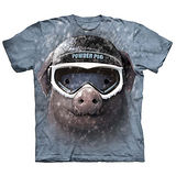『摩達客』(預購)美國進口【The Mountain】自然純棉系列 滑雪小豬 T恤