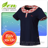 【維特 FIT】女新款 COOLMAX吸排抗UV格紋圓領衫/ FS2109 丈青色