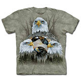 『摩達客』(預購)美國進口【The Mountain】自然純棉系列 五鷹群 T恤