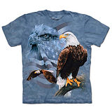 『摩達客』(預購)美國進口【The Mountain】自然純棉系列 鷹旗影 T恤