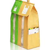 雙色手提式塑膠袋收納掛袋(2入)