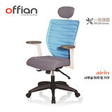 【Offian】韓國AIRIN Mushi專利辦公椅(可拆洗)-天空藍