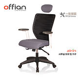 【Offian】韓國AIRIN Mushi專利辦公椅(可拆洗)-魔力黑