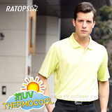 【RATOPS】THERMOCOOL 男款 輕量透氣短袖POLO衫.運動休閒衫.防晒衣.排汗衣 / DB8609 蘋果黃綠色