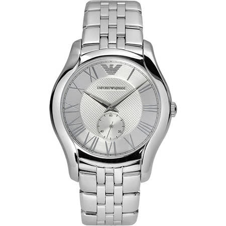 【網購】gohappy 線上快樂購ARMANI Classic 羅馬時尚小秒針腕錶-銀 AR1788評價臺中 遠 百