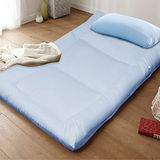KOTAS-酷涼 涼感竹炭雙人床墊+Ice涼感紗枕 二件組-藍